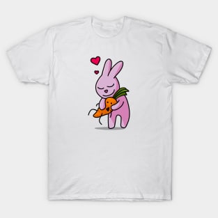 Rabbit hugs the carrot T-Shirt